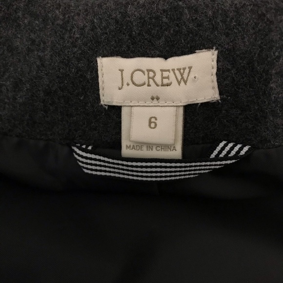 J.Crew collarless coat w/faux leather panel Size 6 - Picture 6 of 8